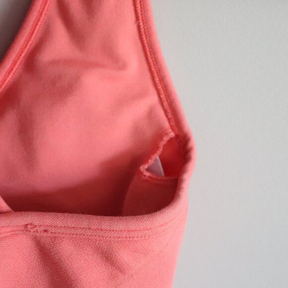 Alphalete Women's S Pink‎ V-Neck Ruched Racerback Stretch Activewear Sports Bra - Picture 7 of 9